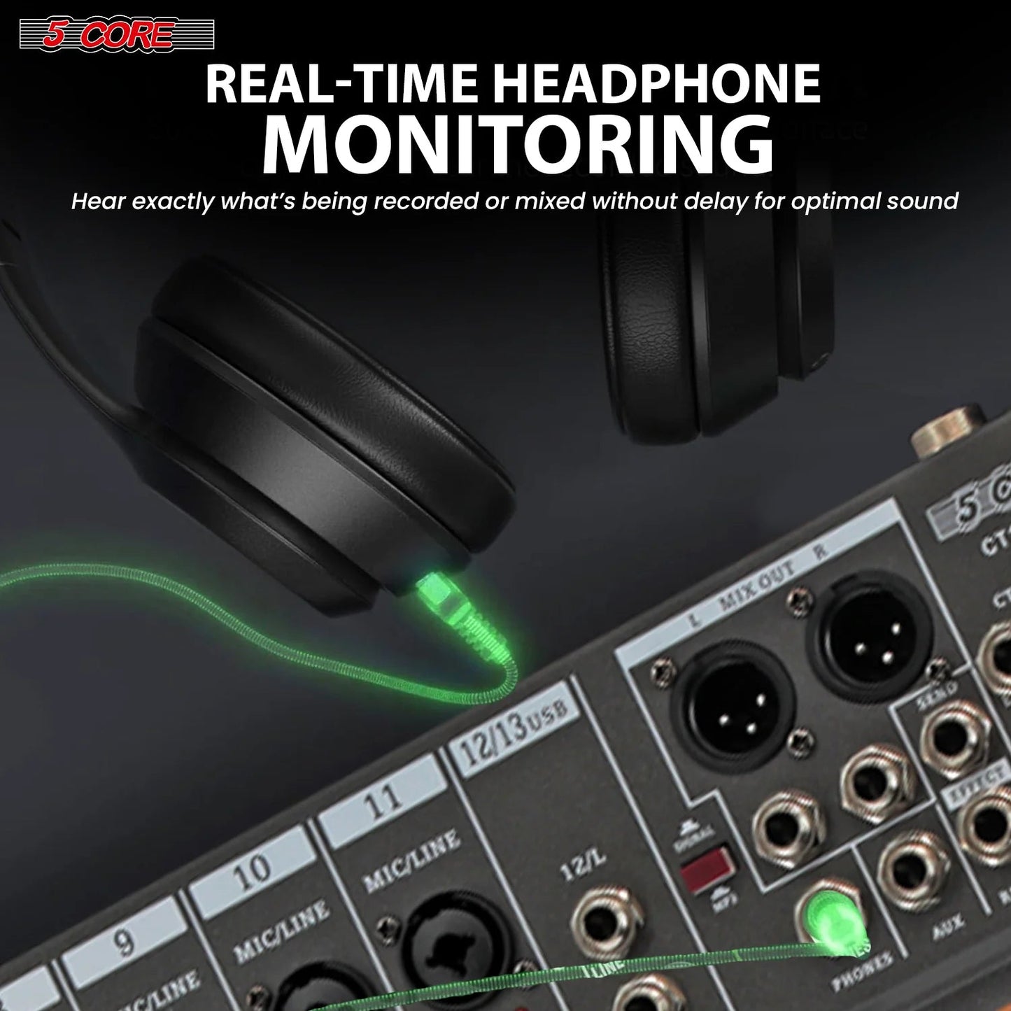 Audio Mixer 12 Channel DJ Equipment with Bluetooth USB Sound Board