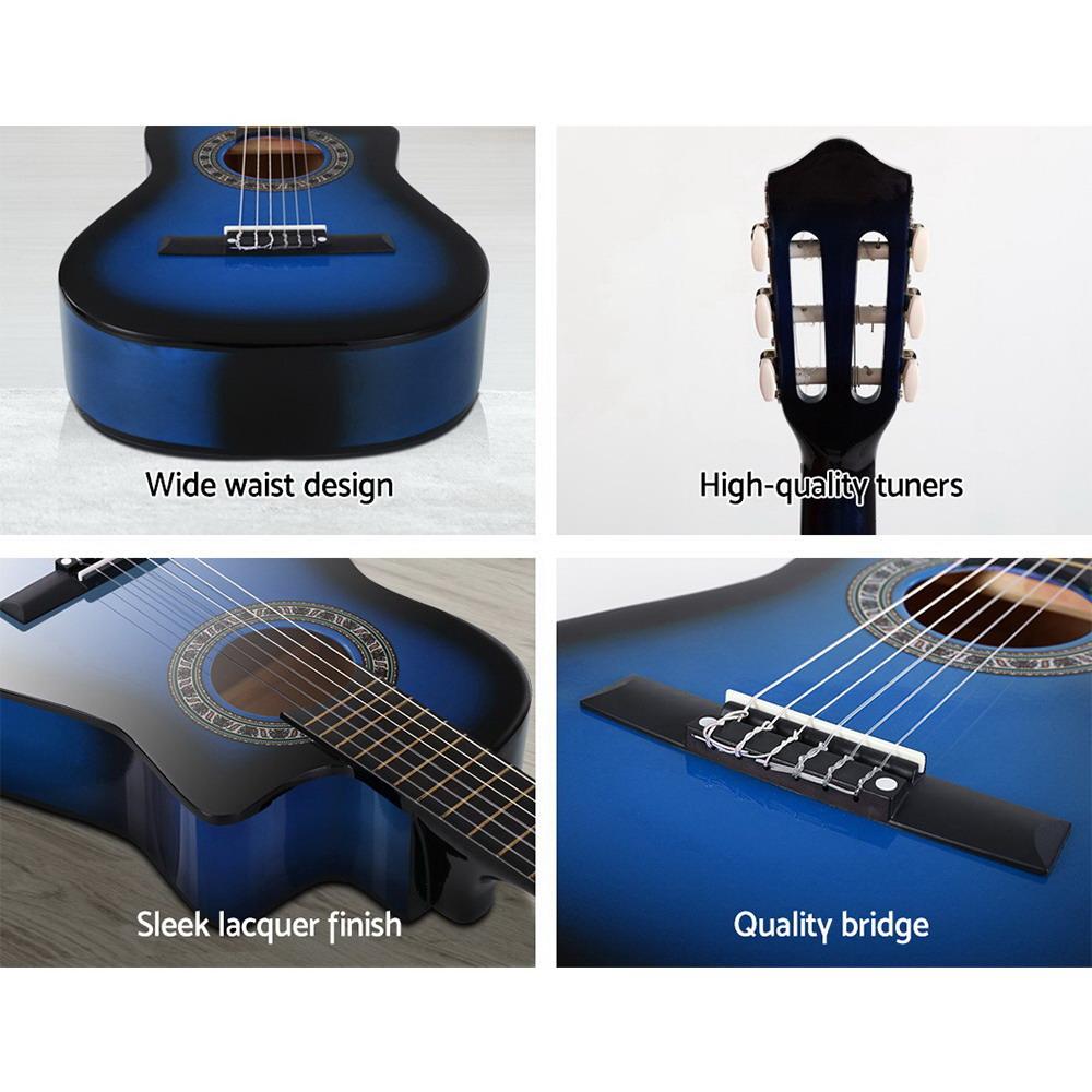 Alpha 34 Inch Classical Guitar Wooden Body Nylon String Beginner Kids