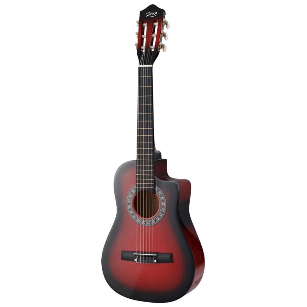 Alpha 34 Inch Classical Guitar Wooden Body Nylon String Beginner Kids