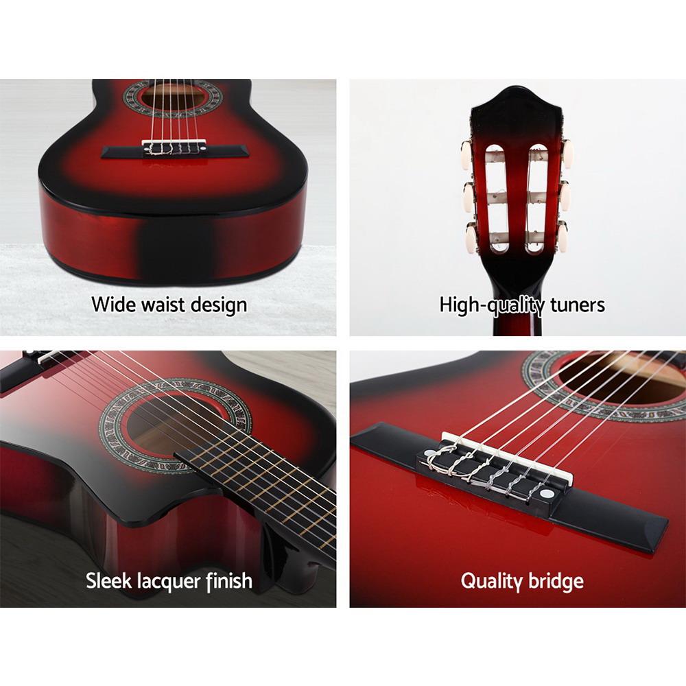 Alpha 34 Inch Classical Guitar Wooden Body Nylon String Beginner Kids