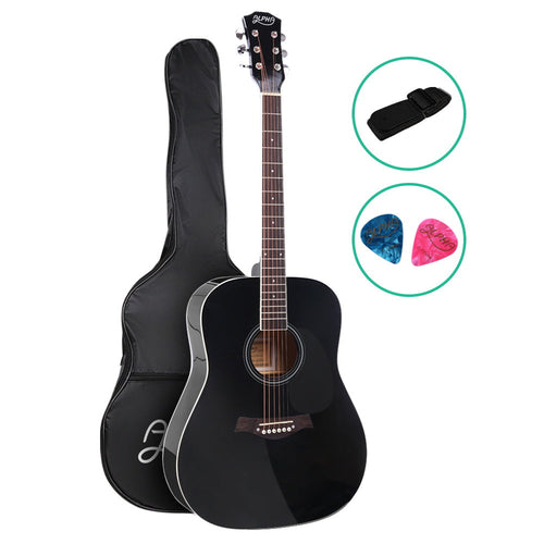 Alpha 41 Inch Acoustic Guitar Wooden Body Steel String Dreadnought