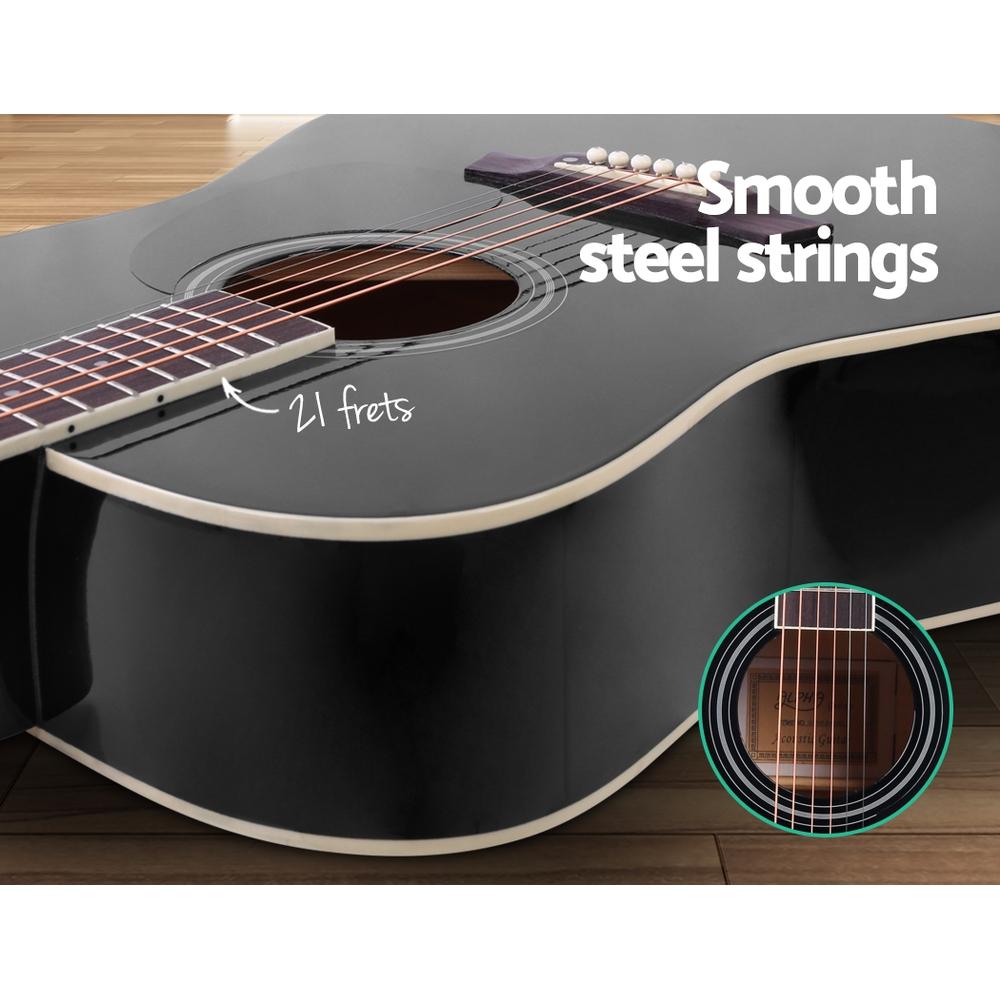 Alpha 41 Inch Acoustic Guitar Wooden Body Steel String Dreadnought