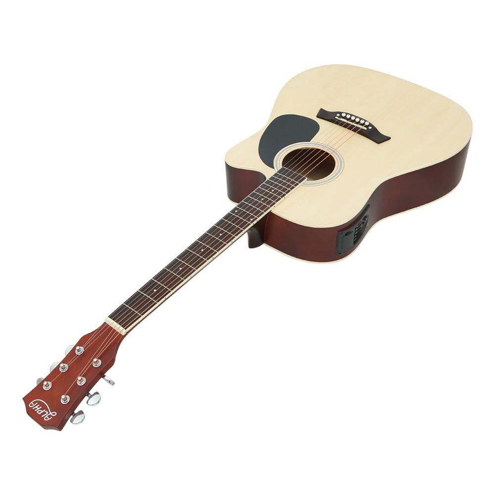 Alpha 41 Inch Acoustic Guitar Equaliser Electric Output Cutaway w/