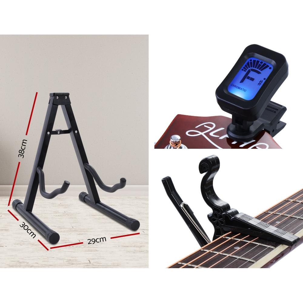 Alpha 41 Inch Acoustic Guitar Equaliser Electric Output Cutaway w/