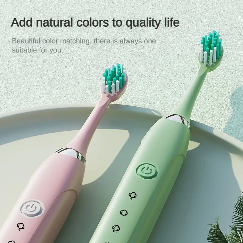 Sonic Electric Toothbrush IPX7 Waterproof Dupont Soft Bristles USB