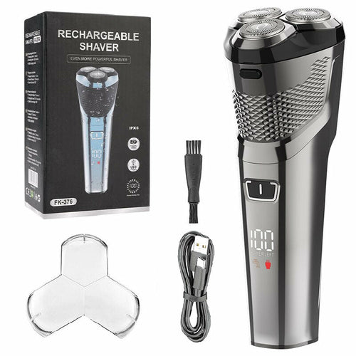 Cordless Wet Dry Electric Shaver for Men Beard Electric Razor Facial