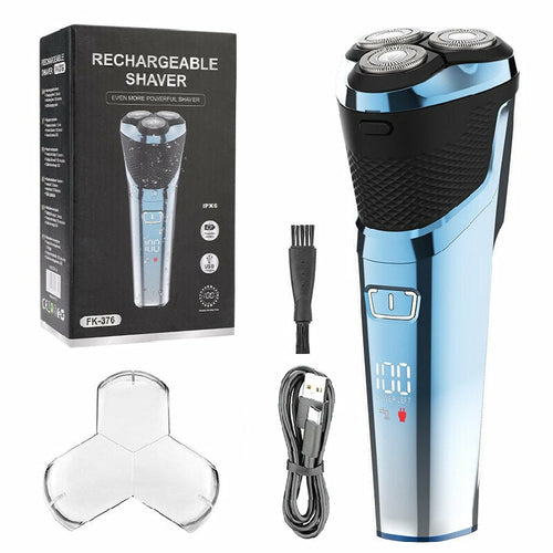 Cordless Wet Dry Electric Shaver for Men Beard Electric Razor Facial