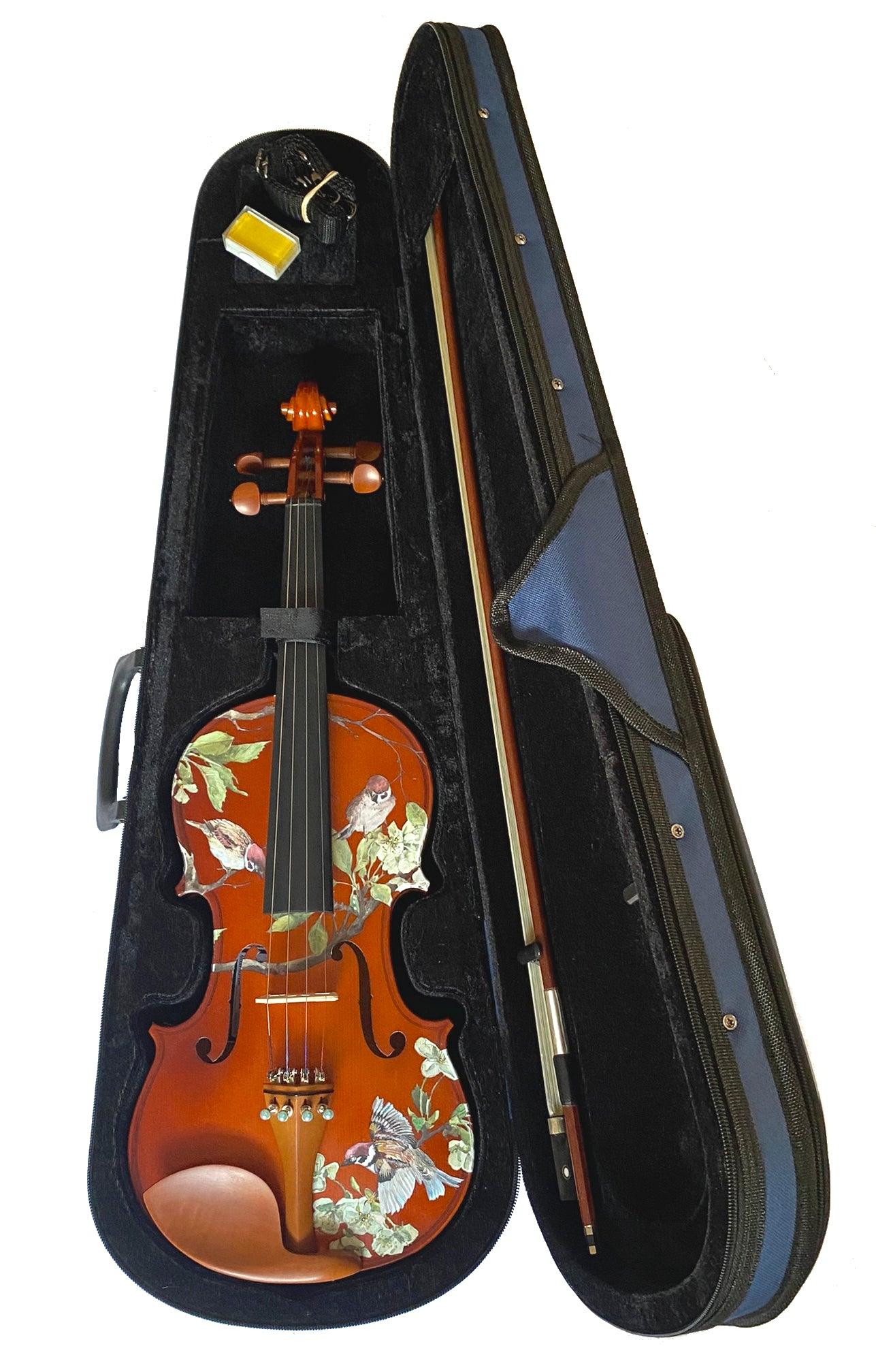 Rozanna's Song Bird Violin Outfit w/ Brazilwood Bow, Case, Crystal