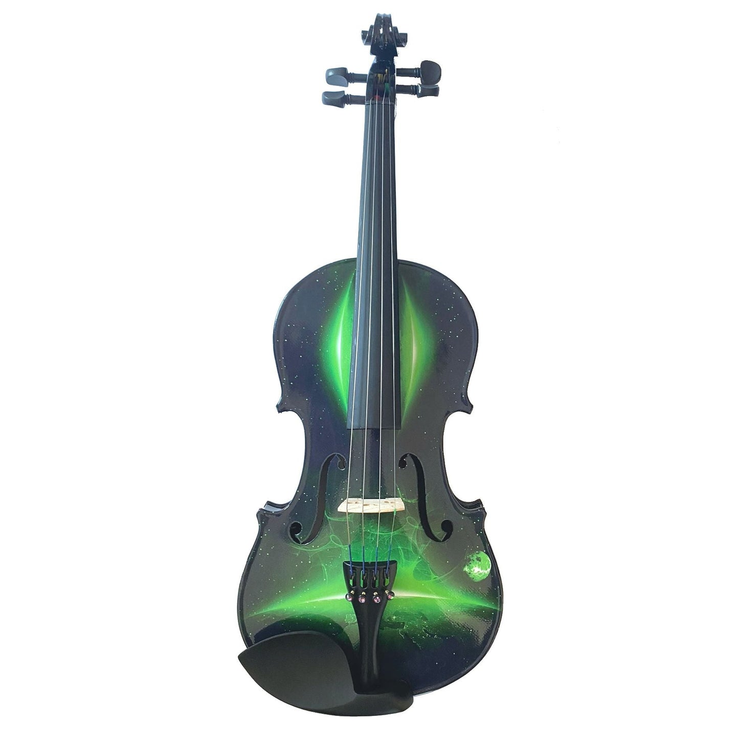 Rozanna's Neon Green Galaxy Ride Violin Outfit w/ Matching Carbon