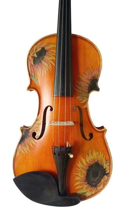 Sunflower Deluxe Violin Outfit w Brazilwood Bow Case Pearl Fine Tuners