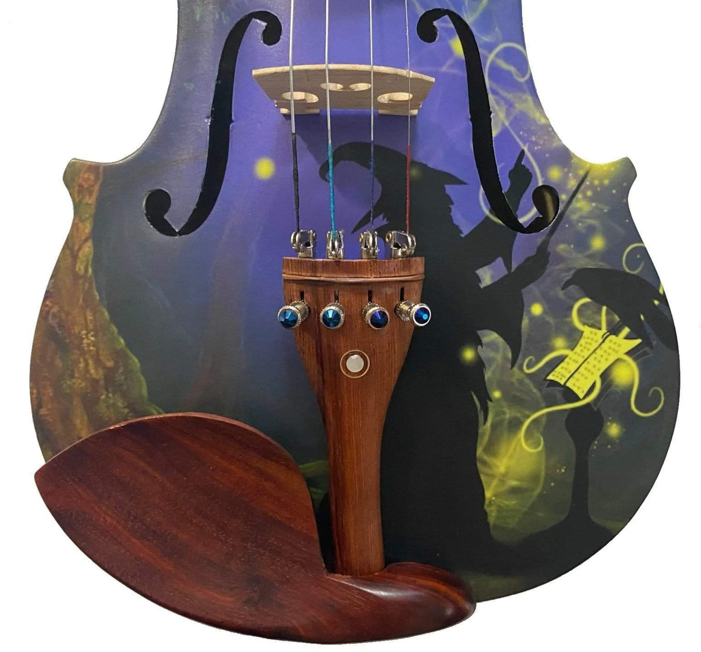 Wizard Violin Outfit w Matching Carbon Fiber Bow Case Crystal Fine