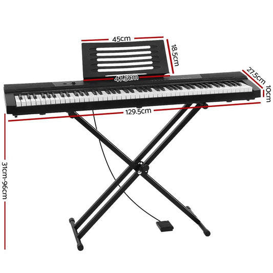 Alpha 88 Keys Electronic Piano Keyboard Digital Electric w/ Stand