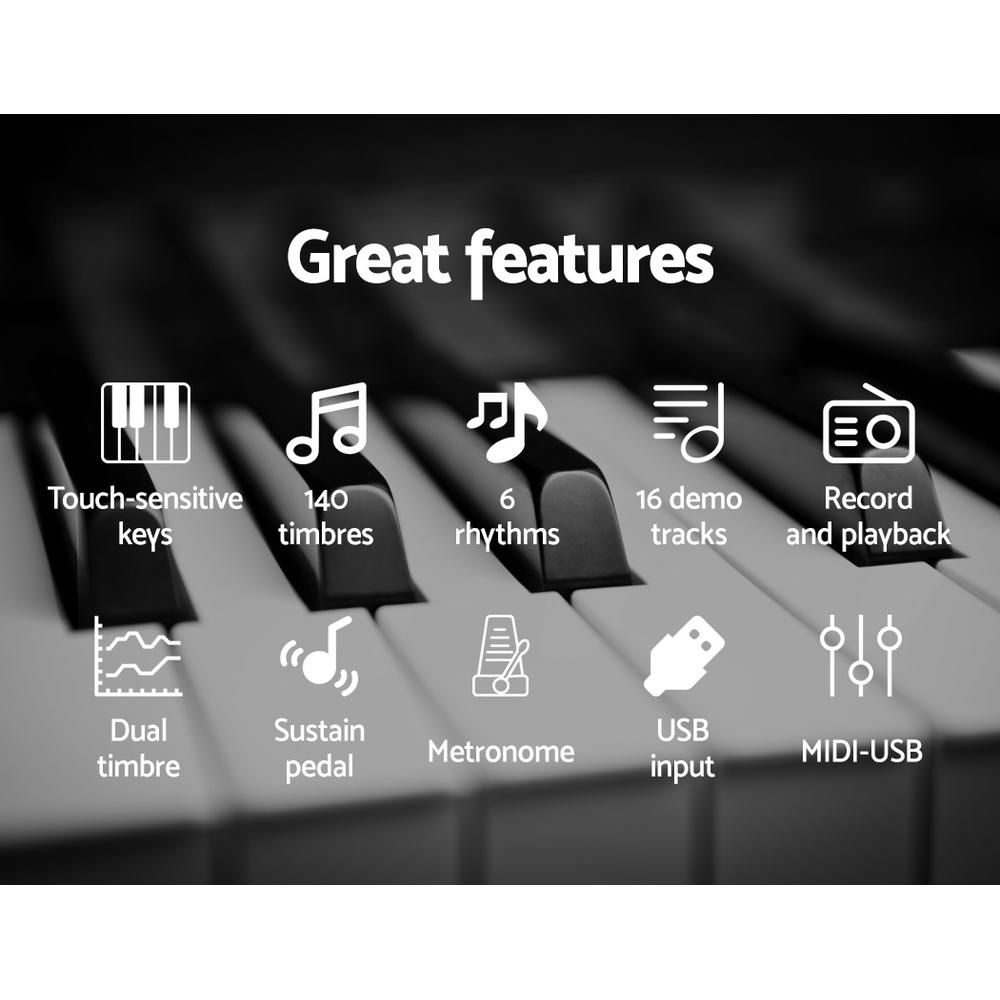 Alpha 88 Keys Electronic Piano Keyboard Digital Electric w/ Stand