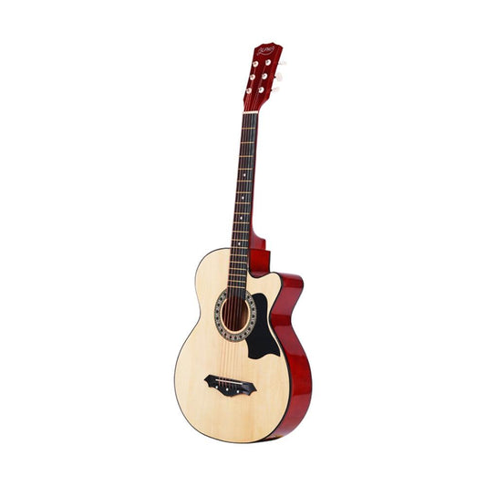 Alpha 38 Inch Acoustic Guitar Wooden Body Steel String Full Size w/