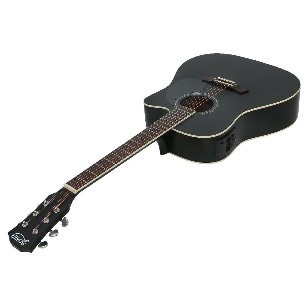 Alpha 41 Inch Acoustic Guitar Equaliser Electric Output Cutaway w/