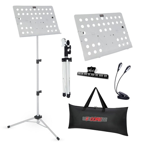 5Core Music Stand For Sheet Music Portable Tripod Adjustable Folding