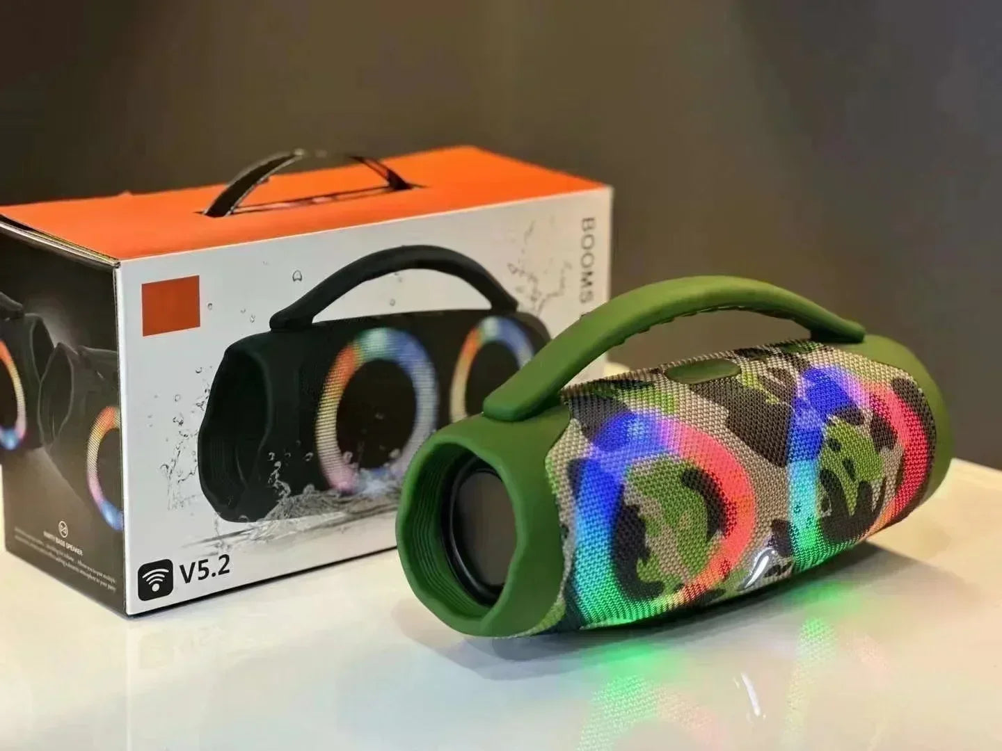 Bluetooth Speaker Portable Waterproof 100W High Power RGB Colorful Light Wireless Subwoofer Stereo Surround Subwoofer boombox