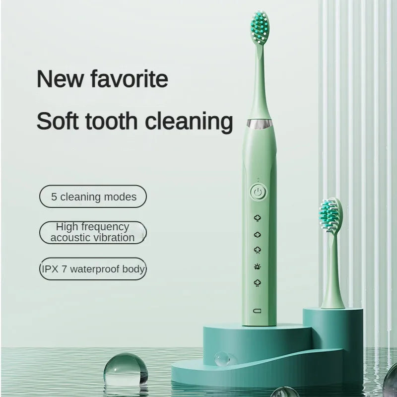 Sonic Electric Toothbrush IPX7 Waterproof Dupont Soft Bristles USB