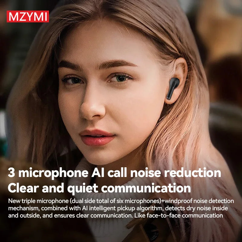 MZYMI Bluetooth 5.3 Headphones YX30 Wireless Earbuds Noise Cancelling Waterproof Sports Earbuds In Ear Headest Built-in Mic