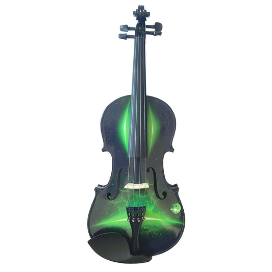 Rozanna's Neon Green Galaxy Ride Violin Outfit w/ Matching Carbon