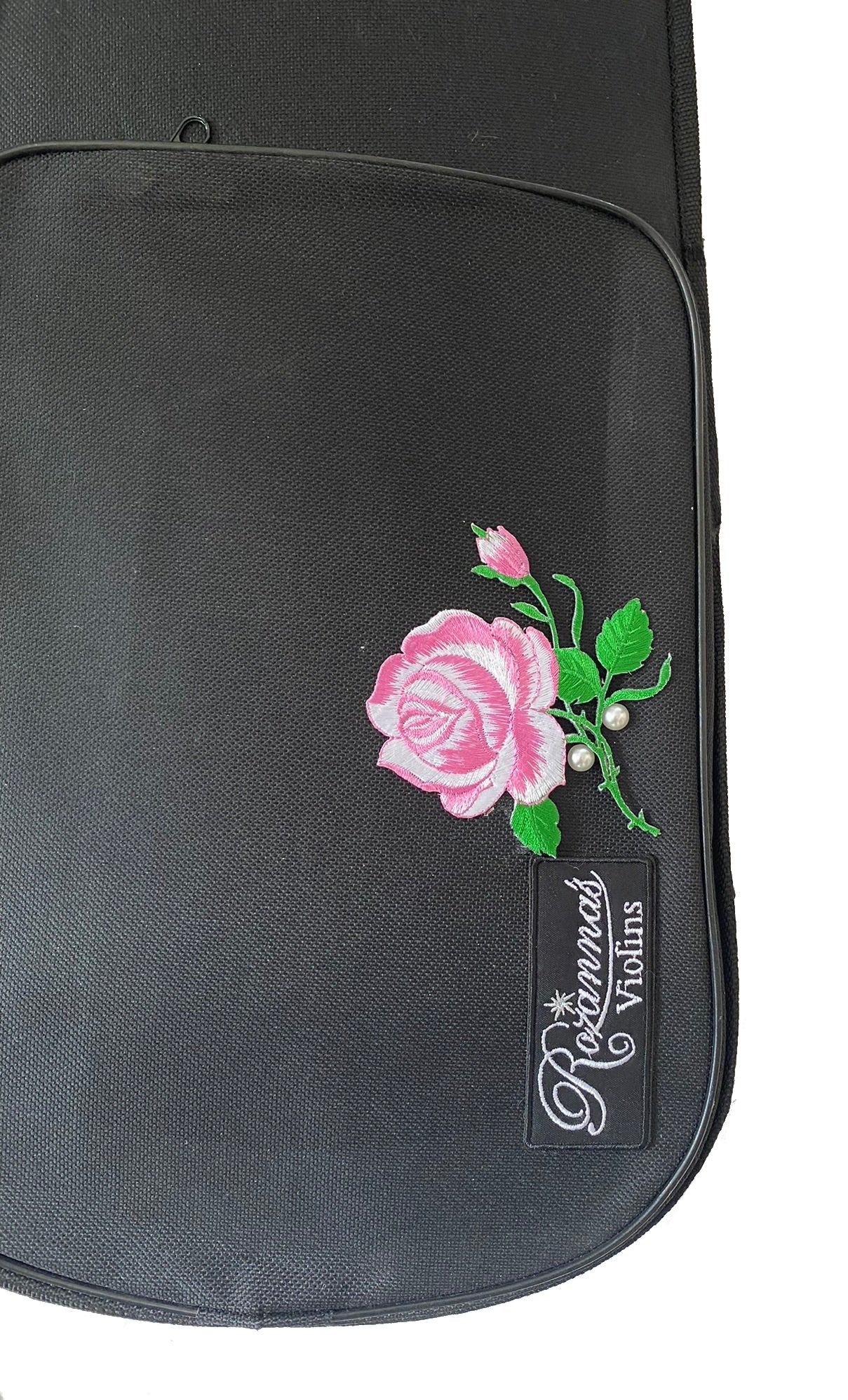 Rozanna's Rose Delight Violin Outfit w Carbon Fiber Bow Case Pearl