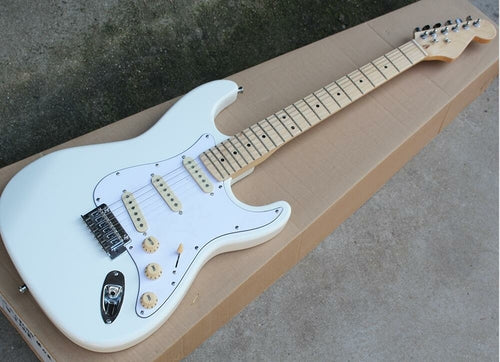 Two Styles Factory Wholesale White Electric Guitar with White