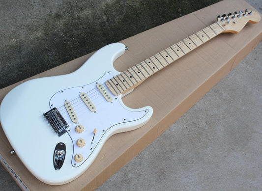 Two Styles Factory Wholesale White Electric Guitar with White