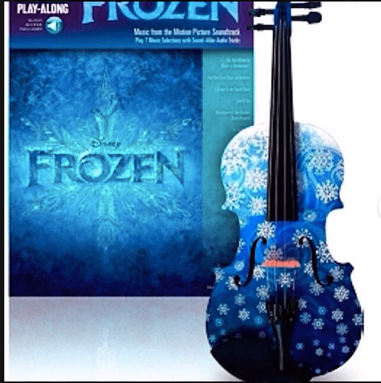 Snowflake Blue Violin Outfit w Matching Carbon Fiber Bow Case Crystal