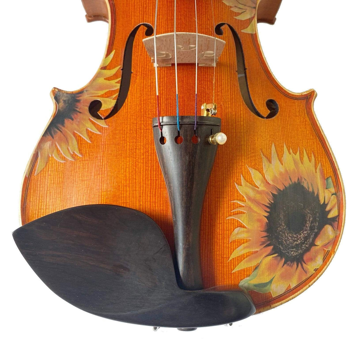 Sunflower Deluxe Violin Outfit w Brazilwood Bow Case Pearl Fine Tuners
