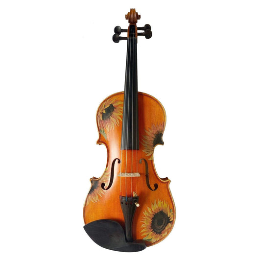 Sunflower Deluxe Violin Outfit w Brazilwood Bow Case Pearl Fine Tuners