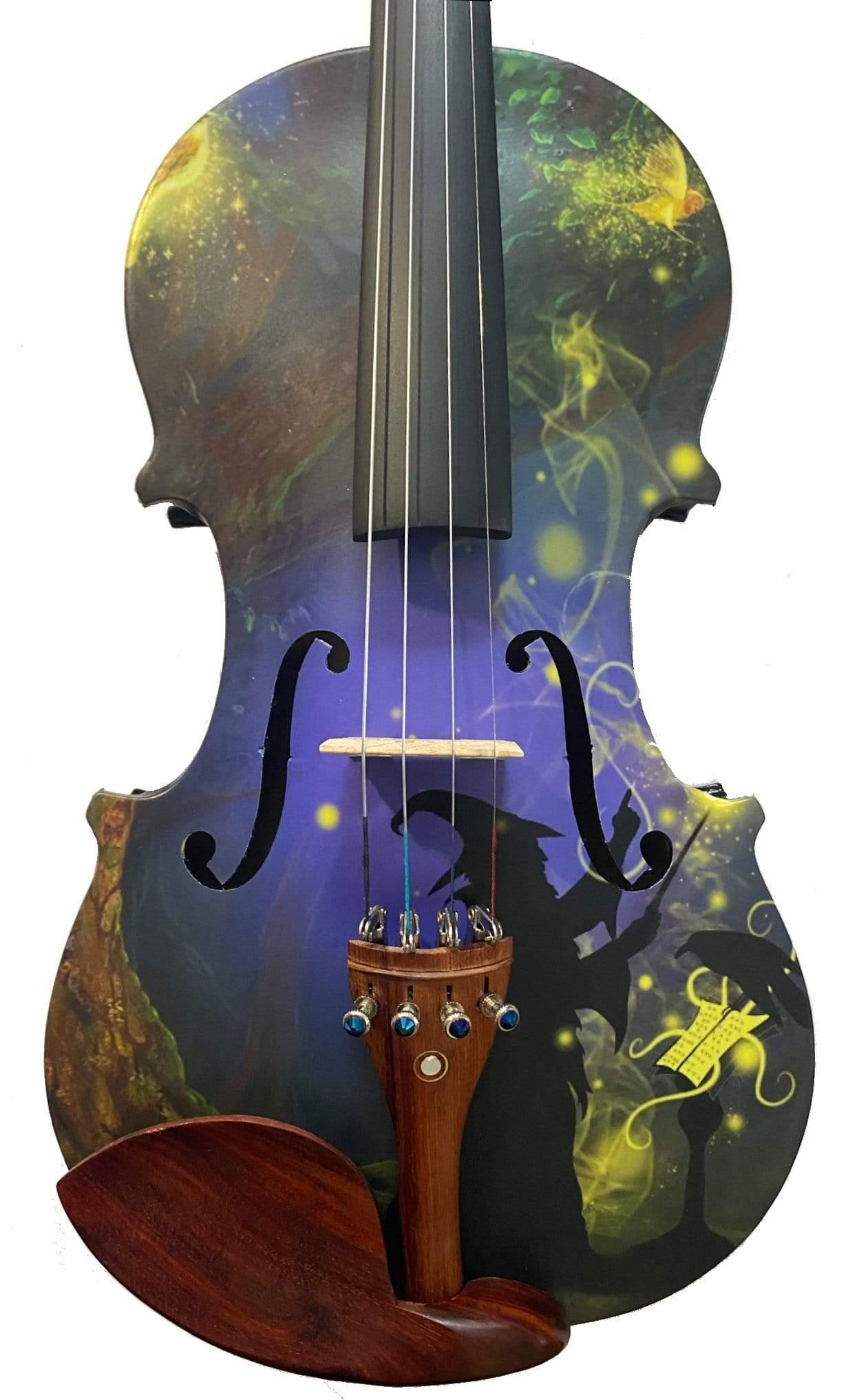 Wizard Violin Outfit w Matching Carbon Fiber Bow Case Crystal Fine